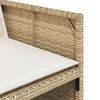 vidaXL Chaises de jardin avec coussins lot de 4 beige r&eacute;sine tress&eacute;e