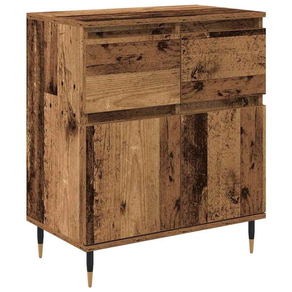 vidaXL Buffet Bois Ancien 60 x 35 x 70 cm Bois d'ing&eacute;nierie et fer