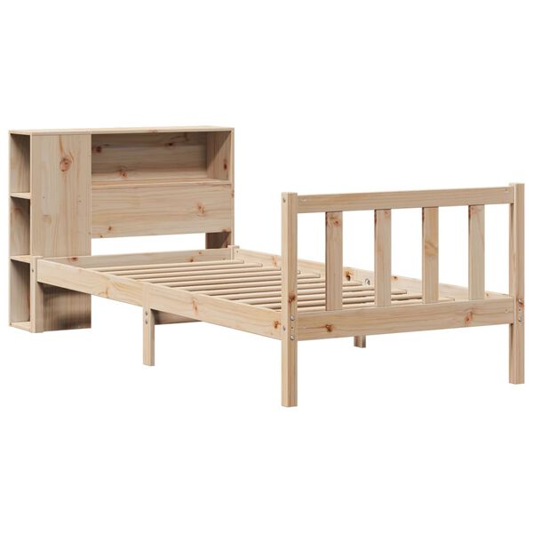 vidaXL Lit biblioth&egrave;que sans matelas 75x190 cm bois de pin massif