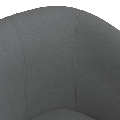 vidaXL Chaise cabriolet gris foncé tissu