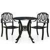 vidaXL Ensemble de bistro 3 pcs Aluminium coul&eacute; Noir