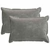 vidaXL Housse de coussin 2 pcs HOUTEN Gris fonc&eacute; 30 x 50 cm