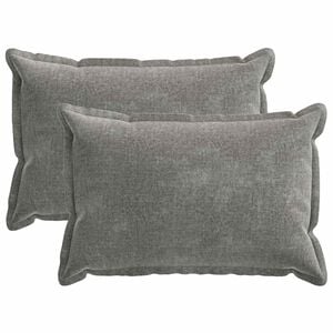 vidaXL Housse de coussin 2 pcs HOUTEN Gris fonc&eacute; 30 x 50 cm
