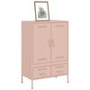 vidaXL Buffet haut rose 68x39x101,5 cm acier