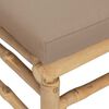 vidaXL Canap&eacute; central de jardin avec coussins taupe bambou