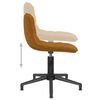 vidaXL Chaise pivotante de bureau Marron Velours