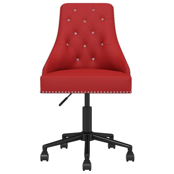 vidaXL Chaise pivotante de salle &agrave; manger Rouge bordeaux Velours