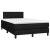 vidaXL Sommier &agrave; lattes de lit avec matelas Noir 120x200 cm Tissu