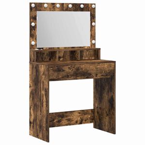 vidaXL Table de Toilette Ch&ecirc;ne fum&eacute; 75,5 x 41 x 135 cm