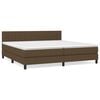 vidaXL Sommier &agrave; lattes de lit avec matelas Marron fonc&eacute; 200x200 cm
