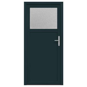 vidaXL Porte d'entr&eacute;e lat&eacute;rale Anthracite 88 x 198 cm PVC