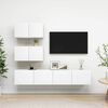 vidaXL Ensemble de meubles TV 4 pcs Blanc Bois d'ing&eacute;nierie