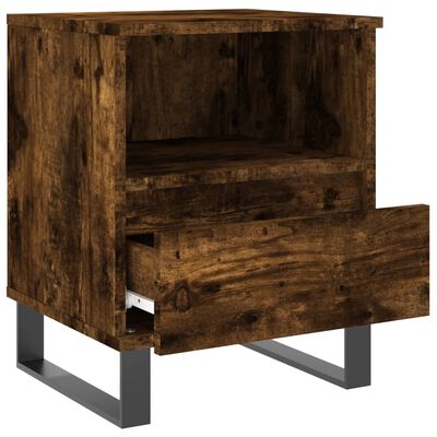 vidaXL Table de chevet chêne fumé 40x35x50 cm bois d’ingénierie