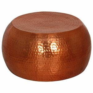 vidaXL Table basse laiton &Oslash;55x28 cm aluminium