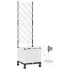 vidaXL Porte-plante de jardin avec irrigation et roues Blanc PP