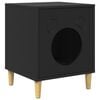 vidaXL Maison pour chat Noir 42,5 x 40 x 53 cm Bois d'ing&eacute;nierie