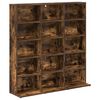 vidaXL Meuble CD Ch&ecirc;ne fum&eacute; 96 x 23,5 x 97,5 cm Bois d'ing&eacute;nierie