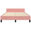 vidaXL Cadre de lit sans matelas rose 120x190 cm velours