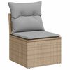 vidaXL Ensemble de canapé de jardin avec coussin 6 pcs Beige et gris