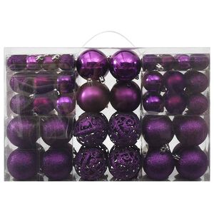 vidaXL Ensemble de boules de No&euml;l 100 pcs Violet