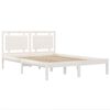 vidaXL Cadre de lit sans matelas blanc 140x190 cm bois massif
