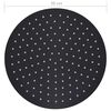 vidaXL Pomme de douche pluie Acier inoxydable 30 cm Ronde Noir