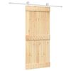 vidaXL Porte coulissante et kit de quincaillerie 90x210 cm pin massif