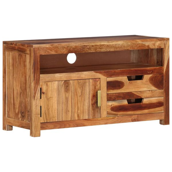 vidaXL Meuble TV 90x34,5x50 cm Bois d'acacia massif