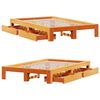 vidaXL Cadre de lit sans matelas cire marron 120x200cm bois pin massif