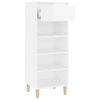 vidaXL Armoire &agrave; chaussures Blanc brillant 40x36x105cm Bois ing&eacute;nierie