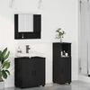 vidaXL Ensemble de mobilier de salle de bain Montage mural 3 pcs Noir