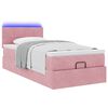 vidaXL Lit ottoman avec matelas et LED rose 80x200cm velours