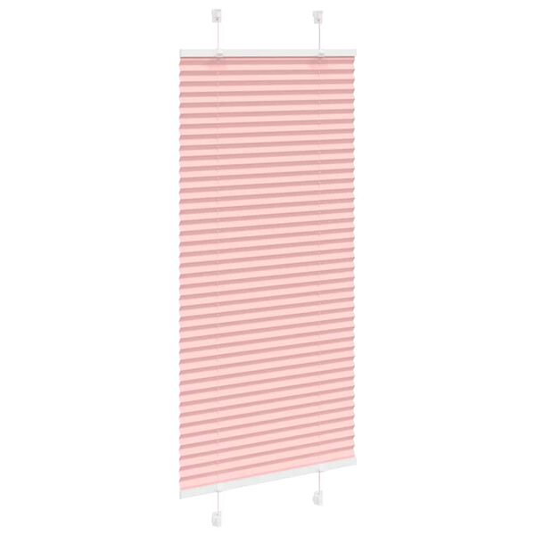 vidaXL Store pliss&eacute; rose 65x100 cm largeur du tissu 64,4 cm polyester