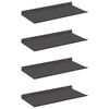 vidaXL &Eacute;tag&egrave;re flottante 4 pcs Noir 40 x 18 x 2,5 cm Acier