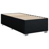 vidaXL Sommier à lattes de lit avec matelas Noir 100x200 cm Tissu