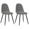 vidaXL Chaises &agrave; manger lot de 2 Gris clair Velours