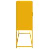 vidaXL Buffet haut jaune moutarde 100,5x39x107 cm acier