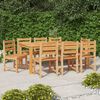 vidaXL Chaises de jardin lot de 8 Bois de teck solide