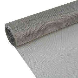 vidaXL Cl&ocirc;tures en fil 100 x 500 cm Mesh Acier Inoxydable 201 Argent&eacute;