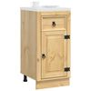 vidaXL Armoire avec tiroir SKI Brun Miel 40 x 46 x 81,5 cm Pin massif