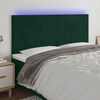 vidaXL T&ecirc;te de lit &agrave; LED Vert fonc&eacute; 200x5x118/128 cm Velours