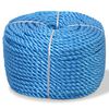 vidaXL Corde torsad&eacute;e Polypropyl&egrave;ne 14 mm 100 m Bleu
