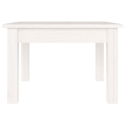vidaXL Table basse Blanc 45x45x30 cm Bois massif de pin