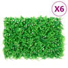 vidaXL Cl&ocirc;ture feuilles de foug&egrave;re artificielles 6 pcs vert 40x60 cm