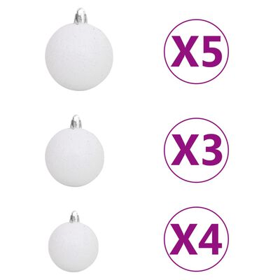 vidaXL Arbre de Noël artificiel LED et flocons de neige 120 cm PVC PE
