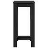 vidaXL Table de bar noir 51x50x103,5 cm bois d'ingénierie