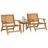 vidaXL Chaise de jardin 3 pcs Marron Bois d'Acacia Massif