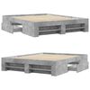 vidaXL Cadre de lit sans matelas gris b&eacute;ton 150x200 cm bois ing&eacute;nierie