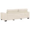 vidaXL Canap&eacute; 3 pcs Beige Tissu en lin m&eacute;lang&eacute;