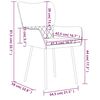 vidaXL Chaises &agrave; manger lot de 2 noir tissu et similicuir